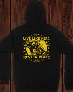 Champ's Speedshop - Live Like Hell, Rest In Peace Hoodie