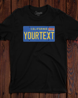 Champ's Speedshop - 69-86 California Blue Plate T-shirt - Custom!